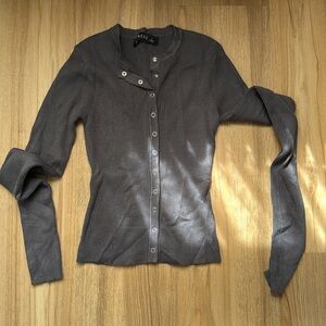 Lioness Grey long sleeve button up